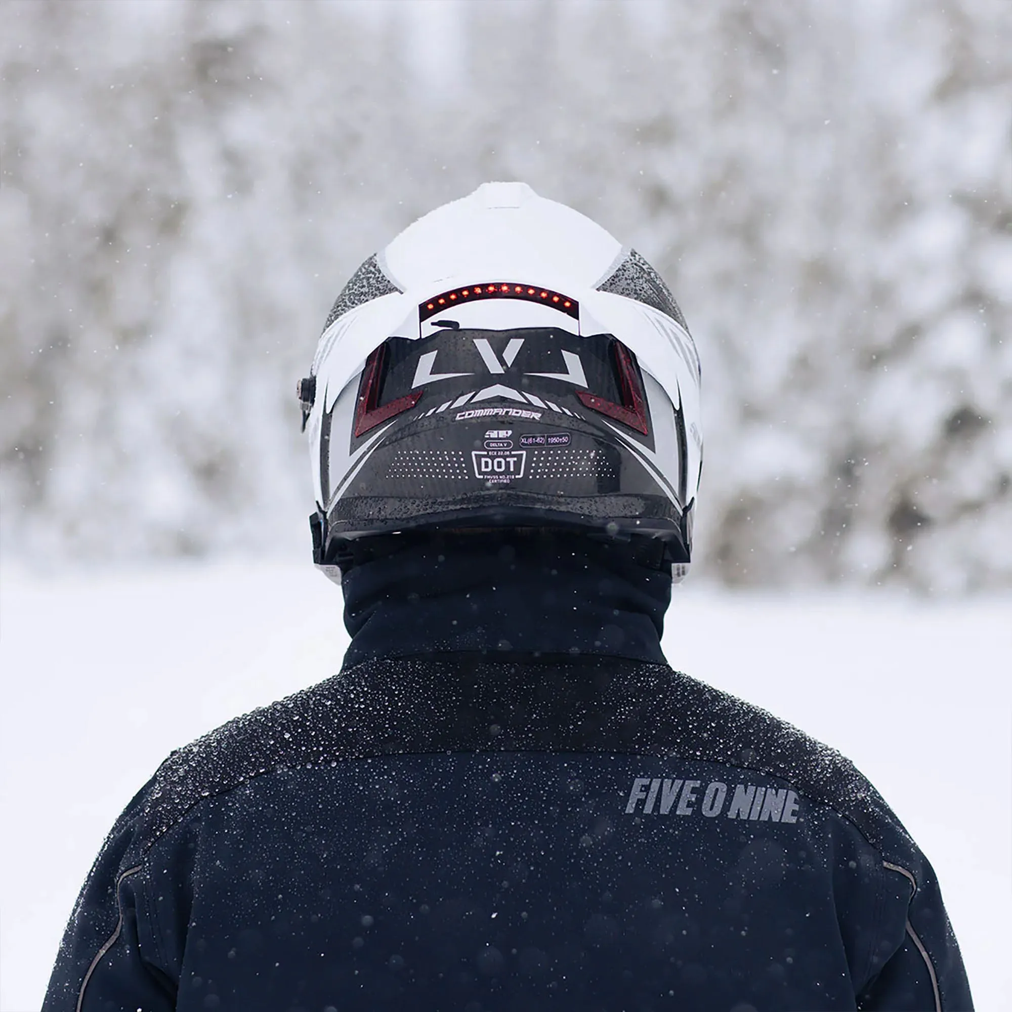 509 Delta V Carbon Commander Snowmobile Helmet Stormchaser Reflect