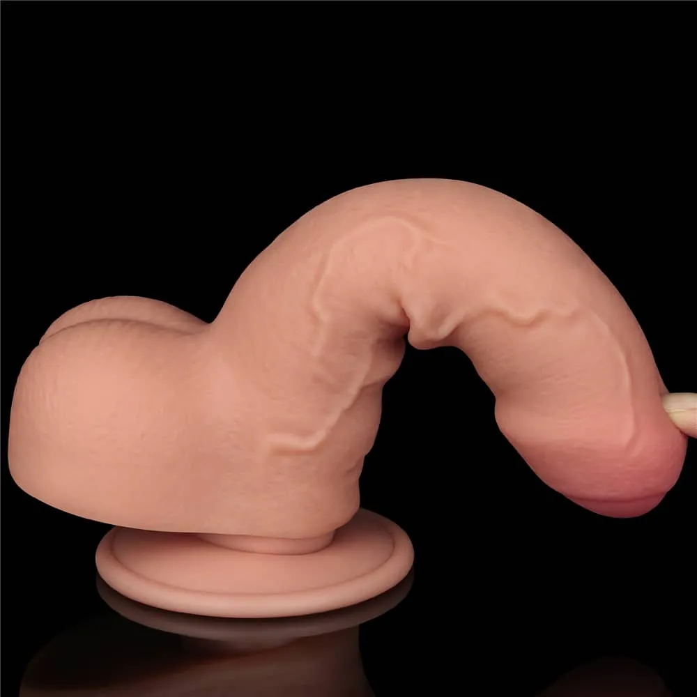 7'' Sliding Skin Realistic Uncut Dildo