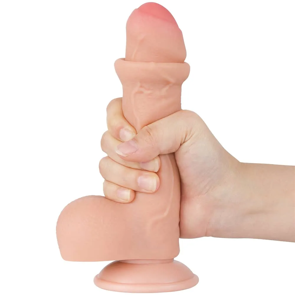 7'' Sliding Skin Realistic Uncut Dildo