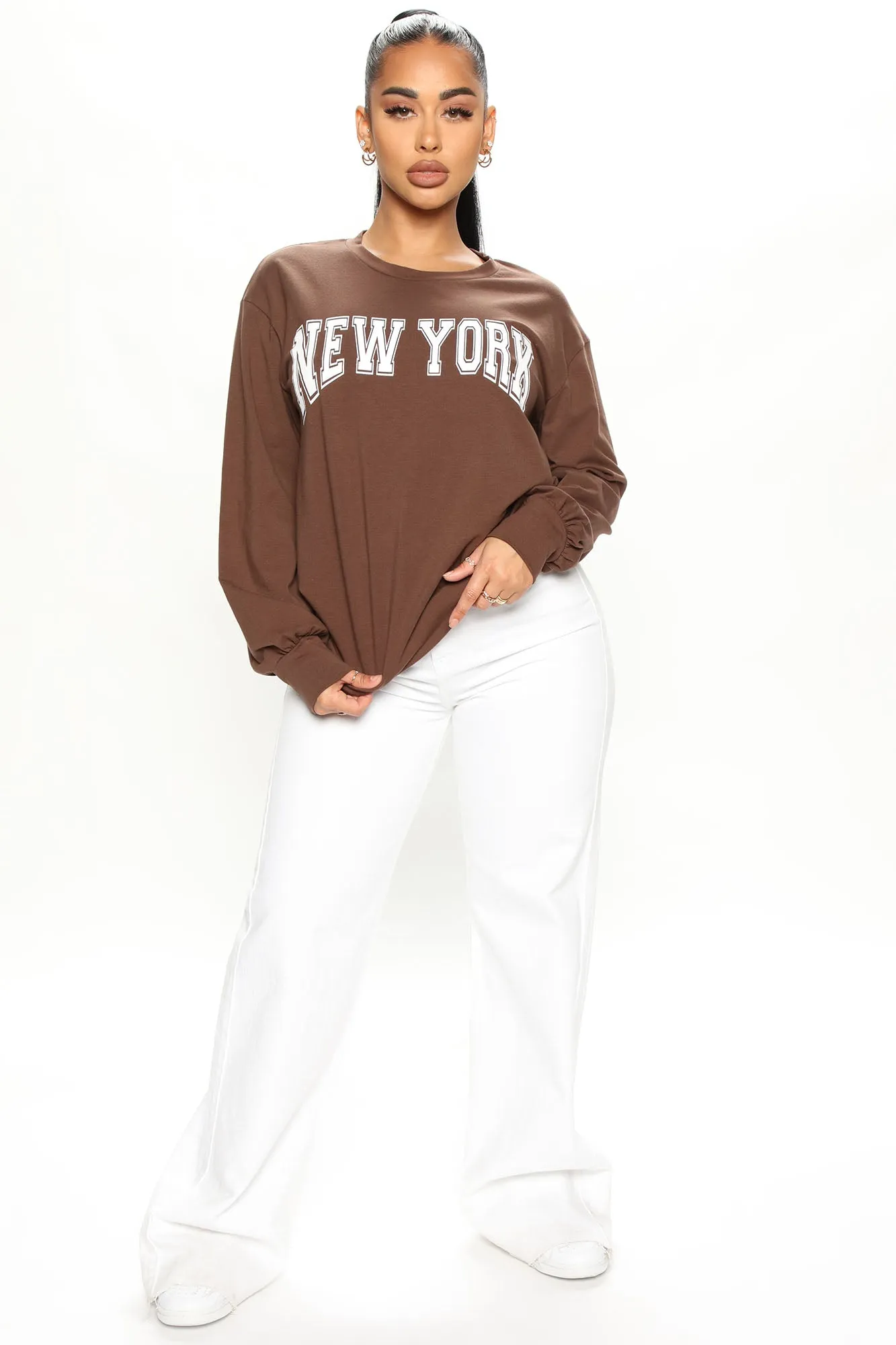 A New York Minute Tunic Top - Brown