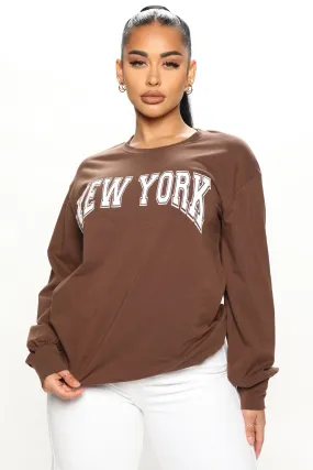 A New York Minute Tunic Top - Brown