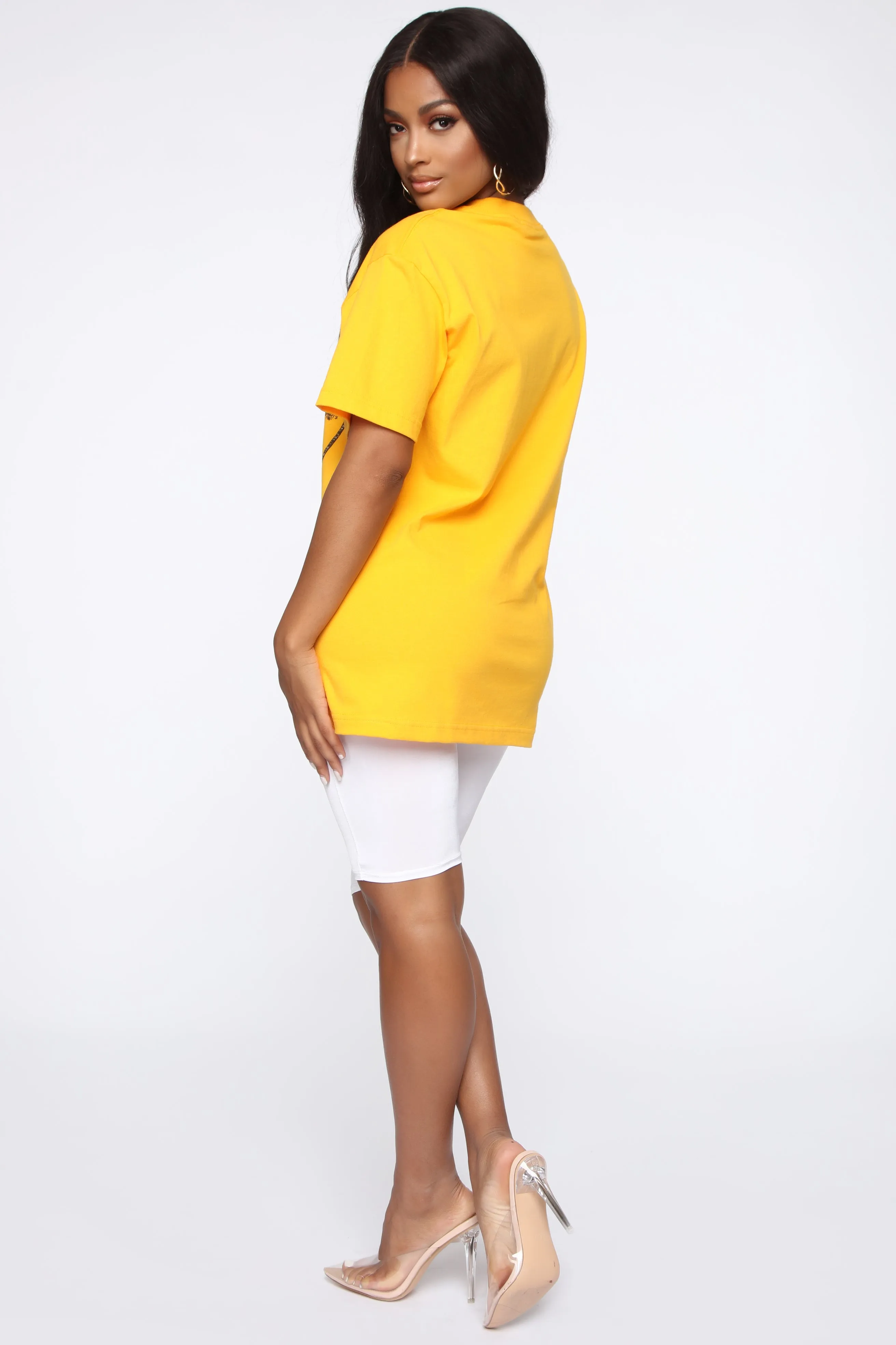 Aaliyah Hot Like Fire Tunic Top - Mustard