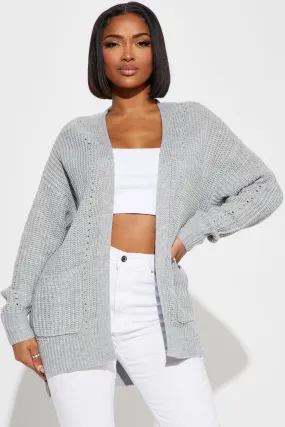 Always Stayin' Close Cardigan - Heather Grey