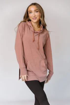 Ampersand Burnt Sienna Hooded Tunic Sweatshirt