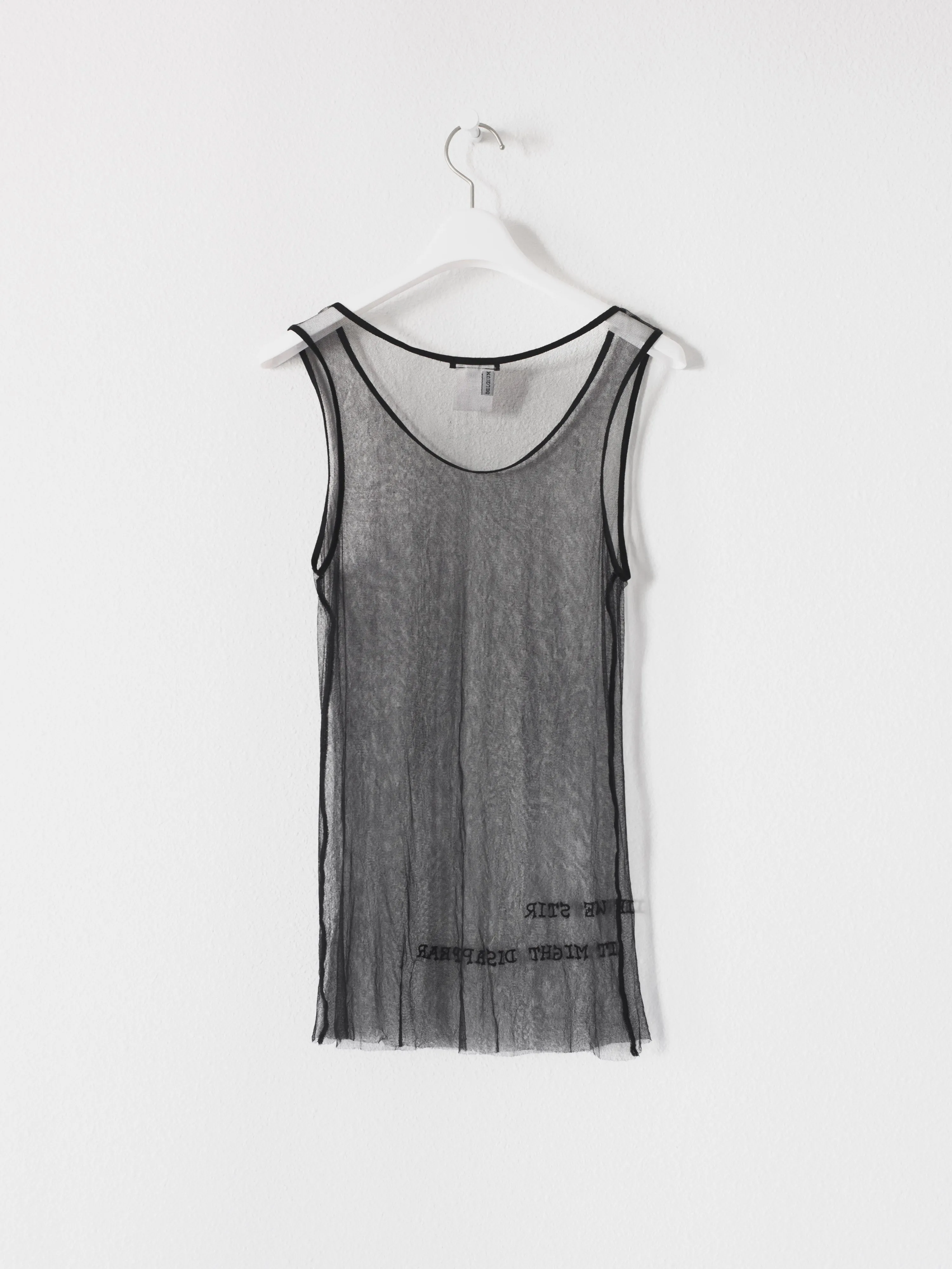 Ann Demeulemeester SS00 Patti Smith Beaded Sheer Tunic