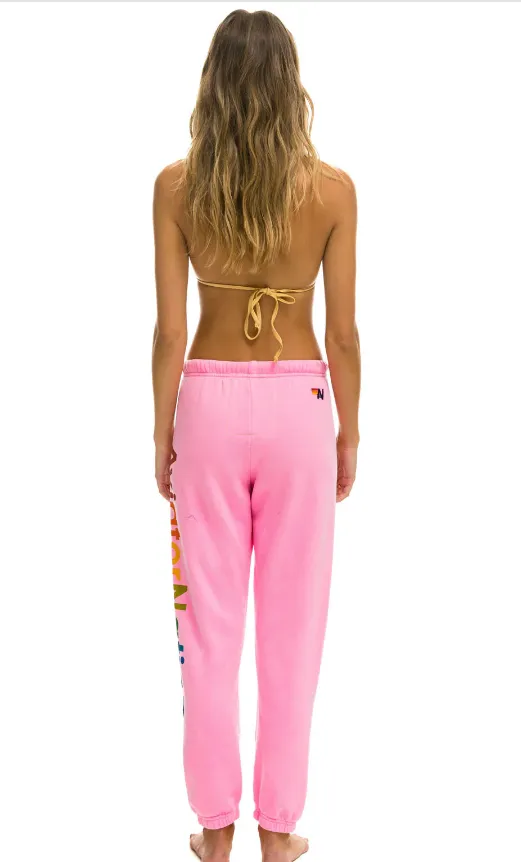 Aviator Nation Women's Sweatpants Neon Pink