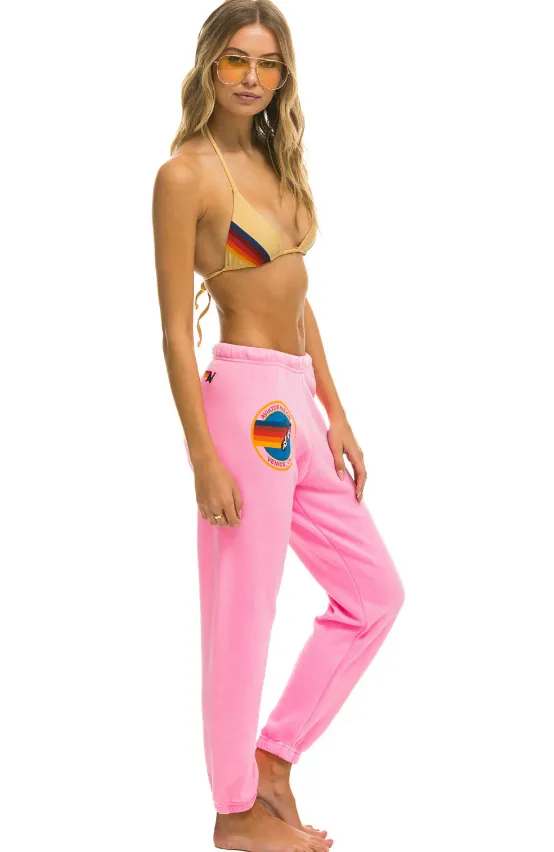 Aviator Nation Women's Sweatpants Neon Pink