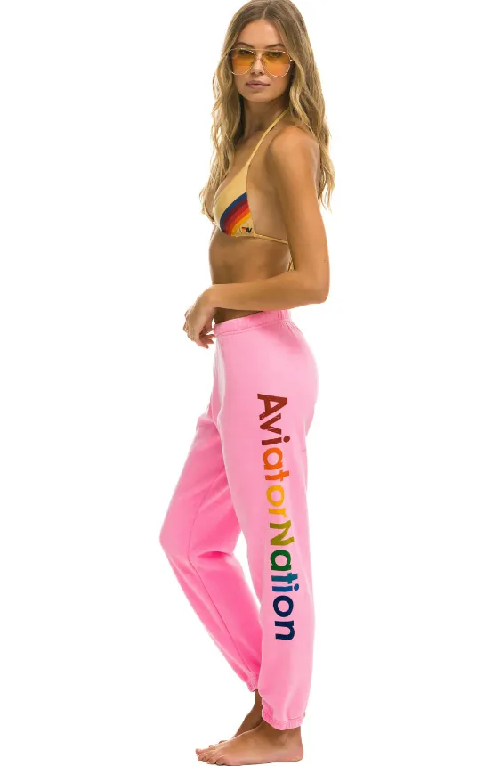 Aviator Nation Women's Sweatpants Neon Pink