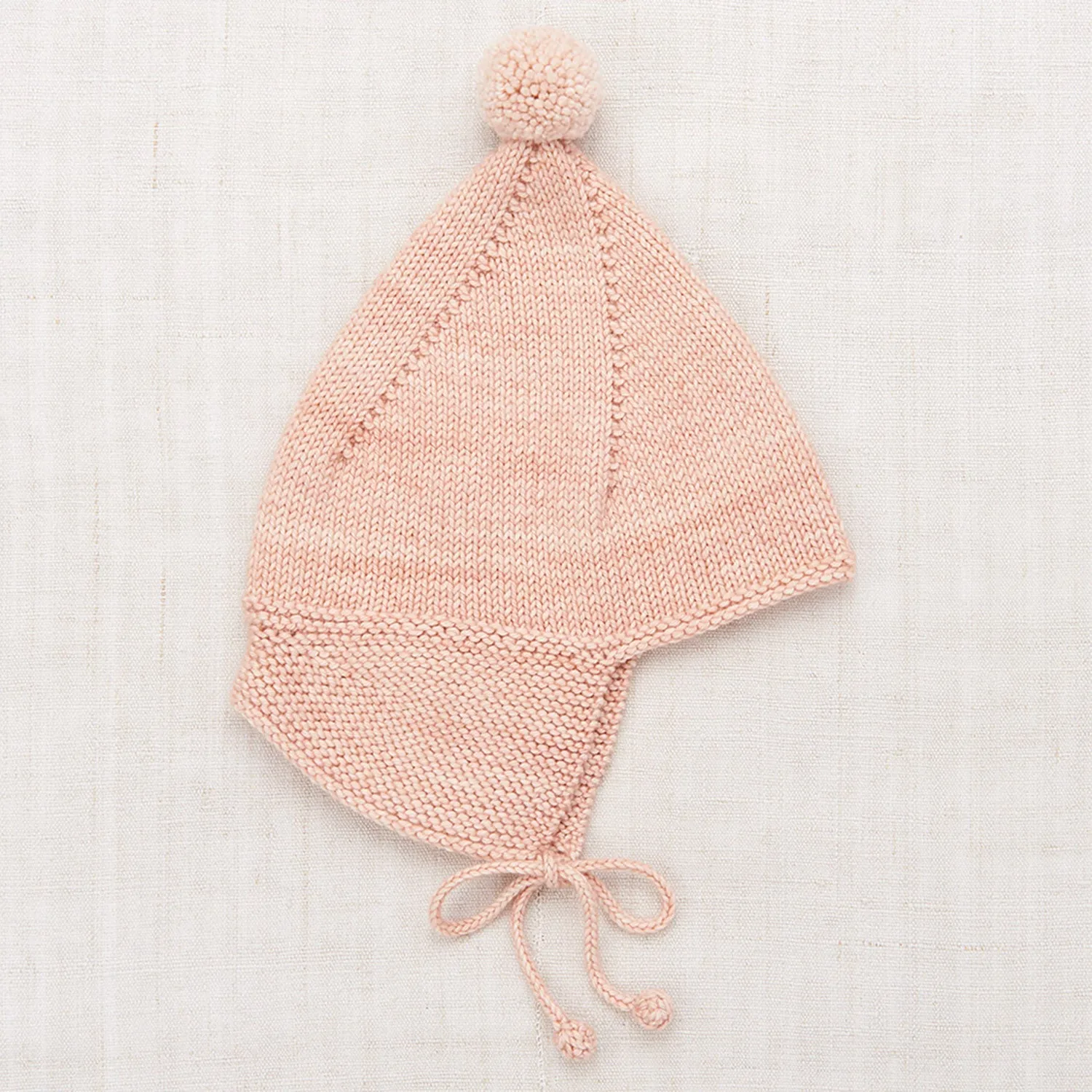 Baby Merino Wool Pointy Peak Hat - Faded Rose