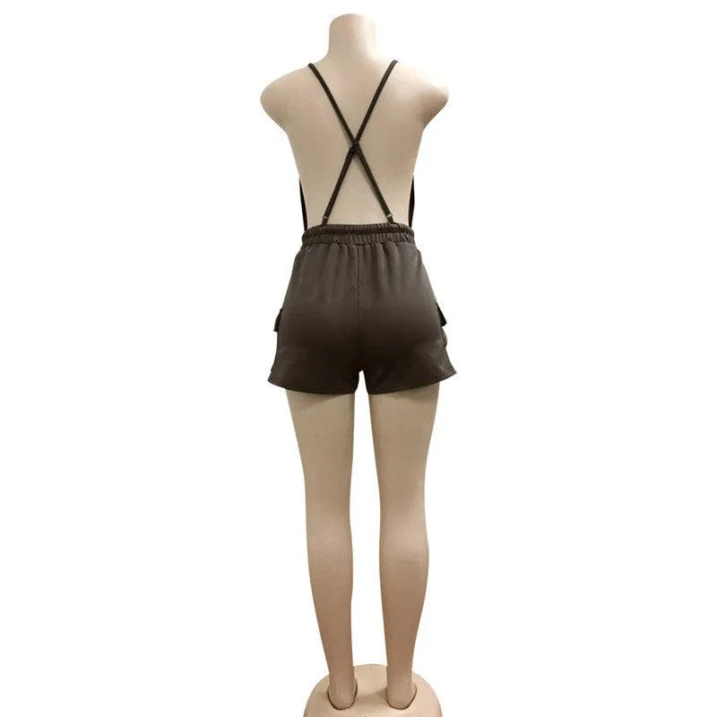 BACKLESS SAFARI ROMPER