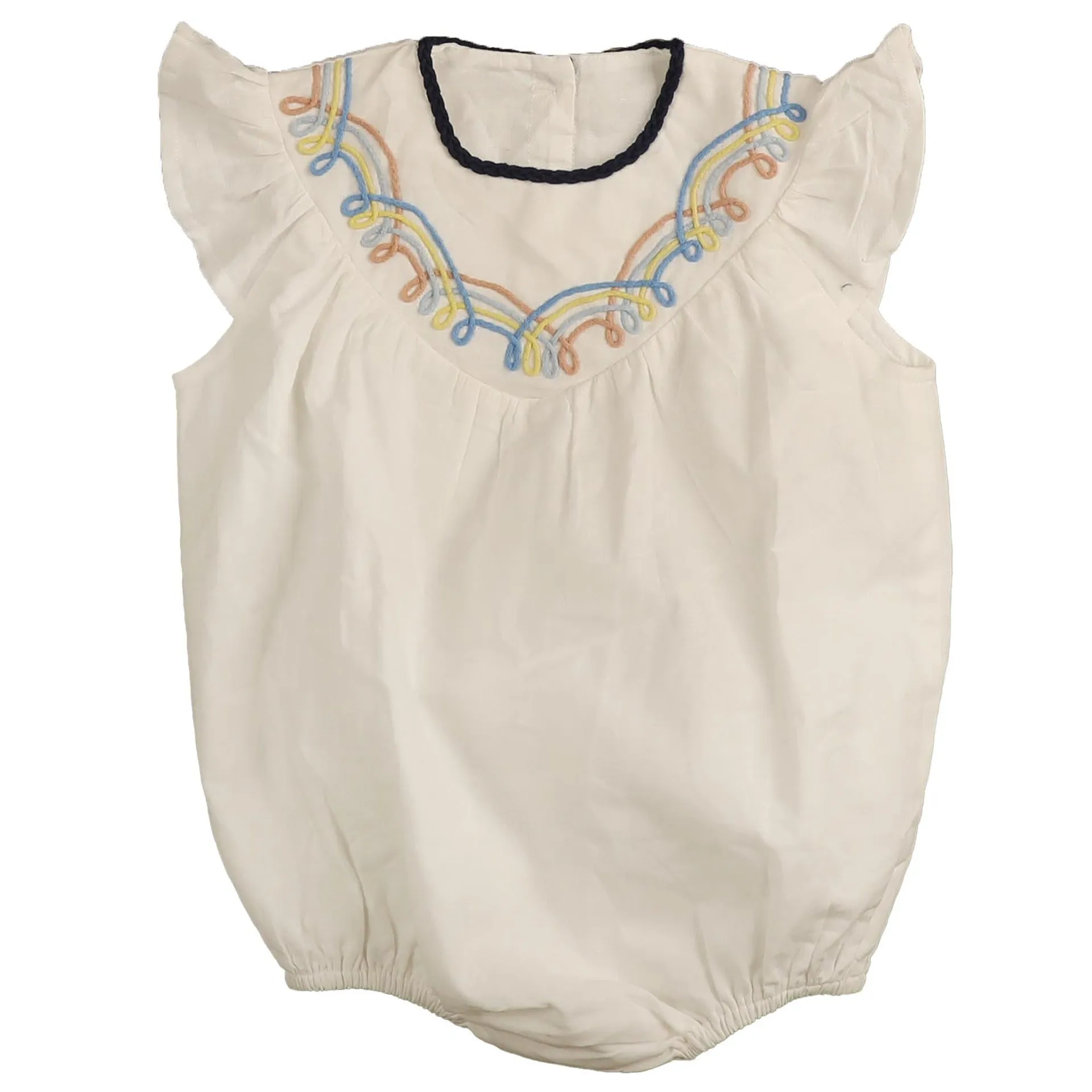 Belati Light Blue Rope Detail Romper (BBB548)