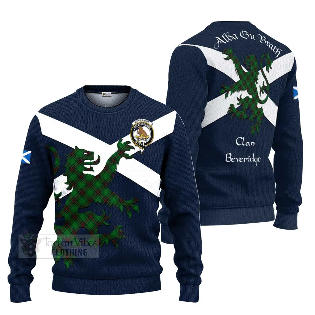 Beveridge Tartan Lion Rampant Ugly Sweater Proudly Display Your Heritage with Alba Gu Brath and Clan Name