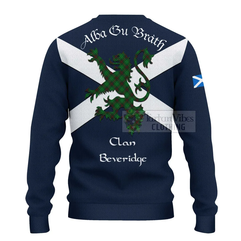 Beveridge Tartan Lion Rampant Ugly Sweater Proudly Display Your Heritage with Alba Gu Brath and Clan Name