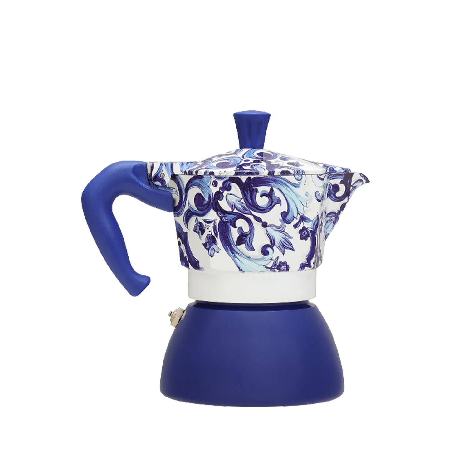 Bialetti Dolce&Gabbana Moka Induction 4 Cup Coffee Maker, Mediterranean Blue