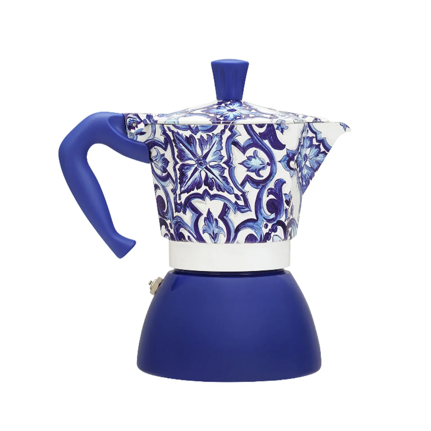 Bialetti Dolce&Gabbana Moka Induction 6 Cup Coffee Maker, Mediterranean Blue