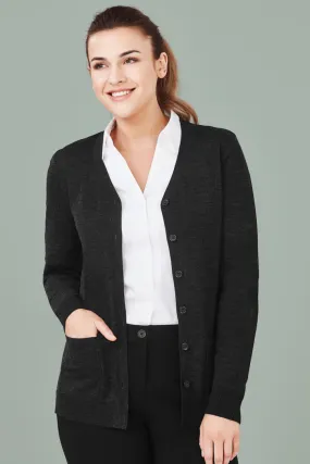 Biz Care Womens Button Front Knit Cardigan (CK045LC)