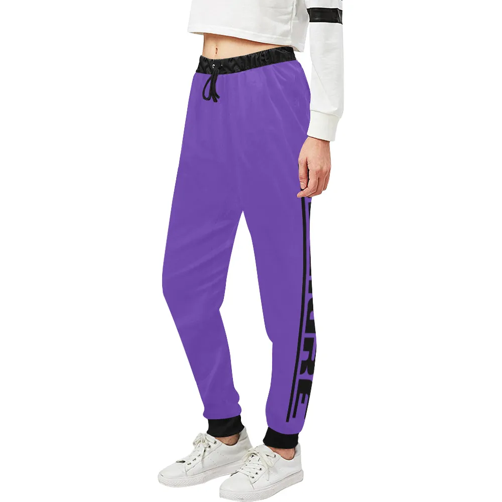 BLACC BORDER PURPLE Women's All Over Print Sweatpants