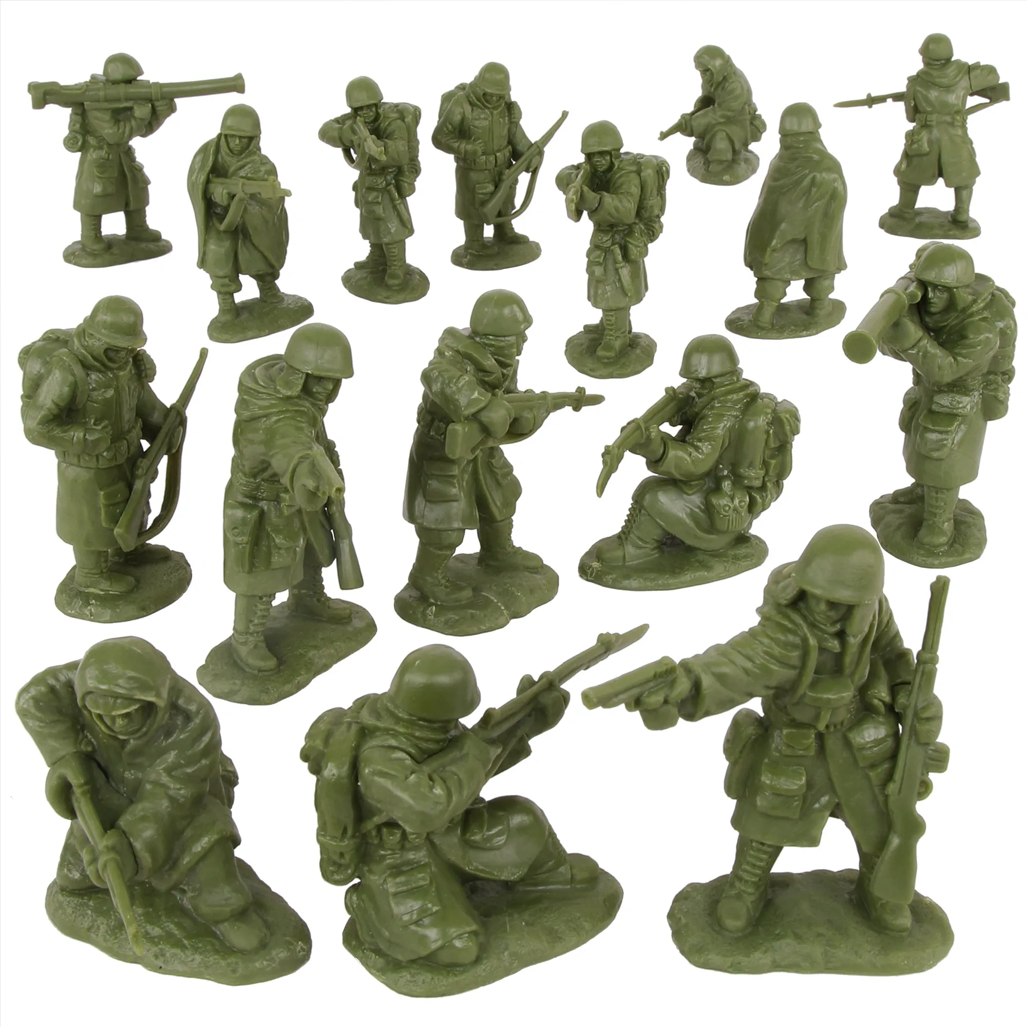 BMC Korean War Winter Battle - 16pc OD Green United States Soldier Figures