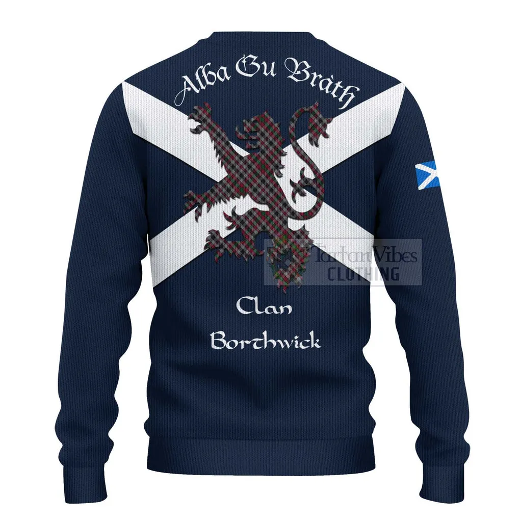 Borthwick Tartan Lion Rampant Ugly Sweater Proudly Display Your Heritage with Alba Gu Brath and Clan Name