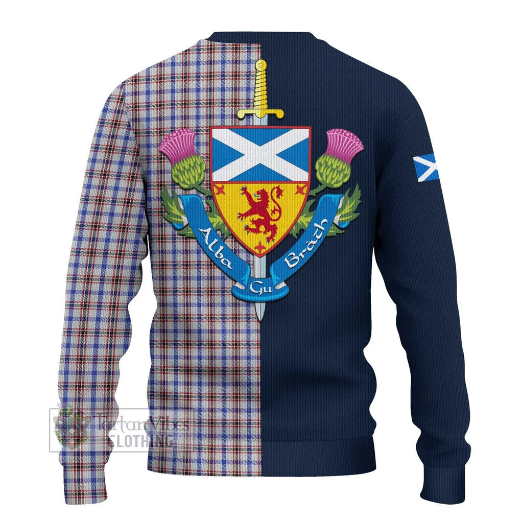 Boswell Tartan Ugly Sweater with Scottish Lion Royal Arm Half Style