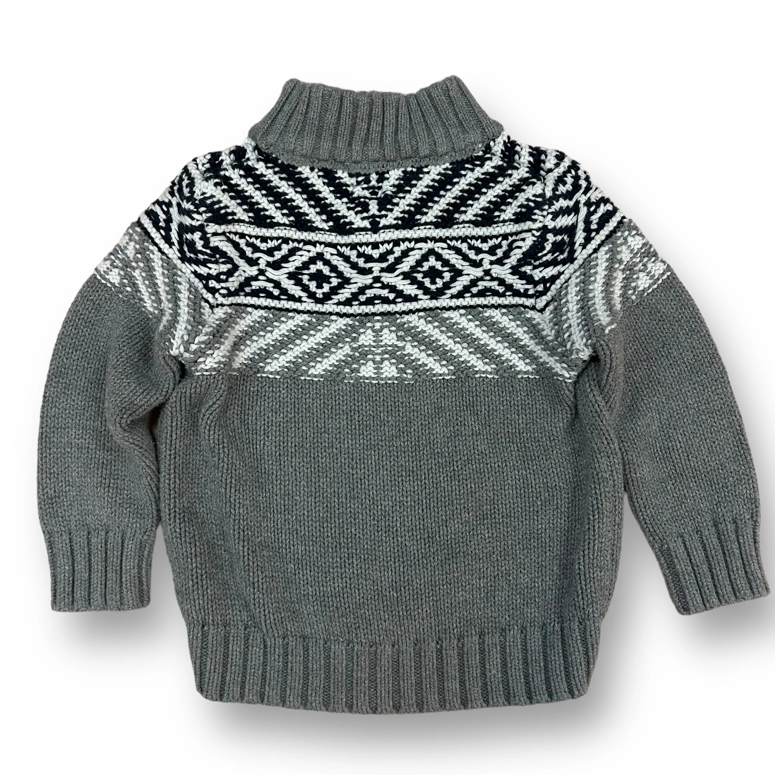 Boys Gap Size 2 Gray Knit Button Top Pullover Sweater