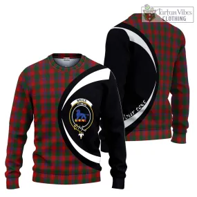 Bruce Old Tartan Ugly Sweater with Family Crest Circle Style