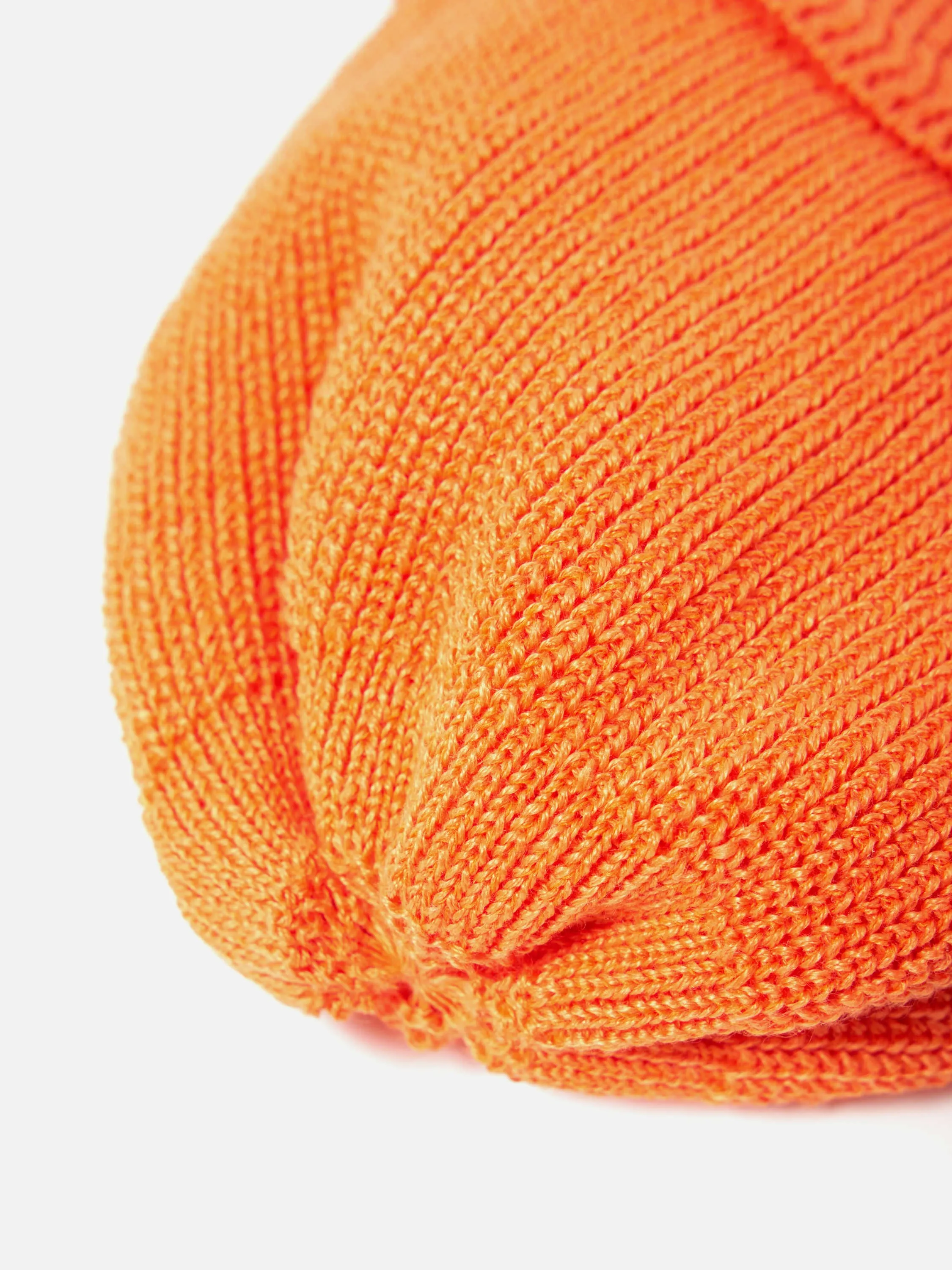 cableami® Waffle Watchcap in Neon Orange Linen