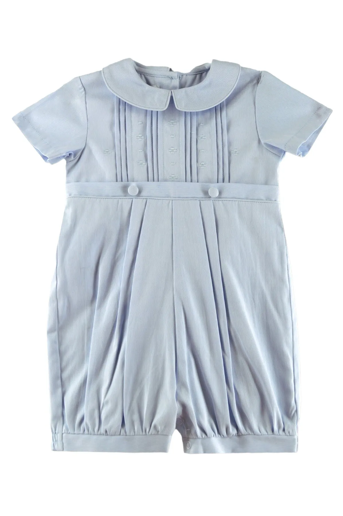 Carriage Boutique Classy Pique Romper Blue 20095 5103