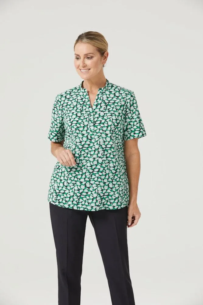 CATUHU NNT Women's Petal Print Antibacterial Short Sleeve Tunic