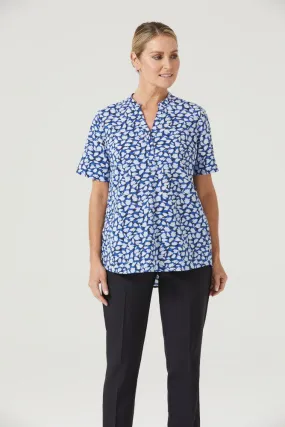 CATUHU NNT Women's Petal Print Antibacterial Short Sleeve Tunic