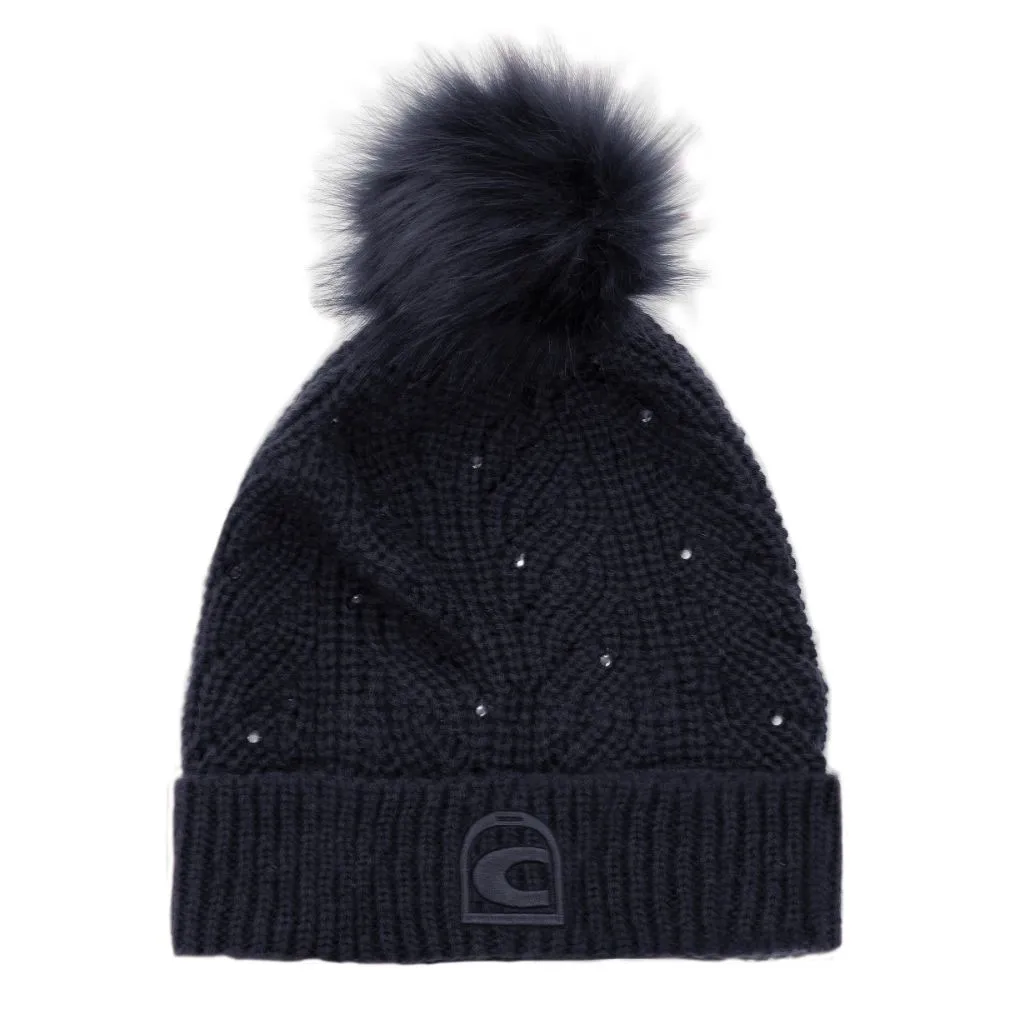 Cavallo Elena Cable Knit Beanie with Crystals