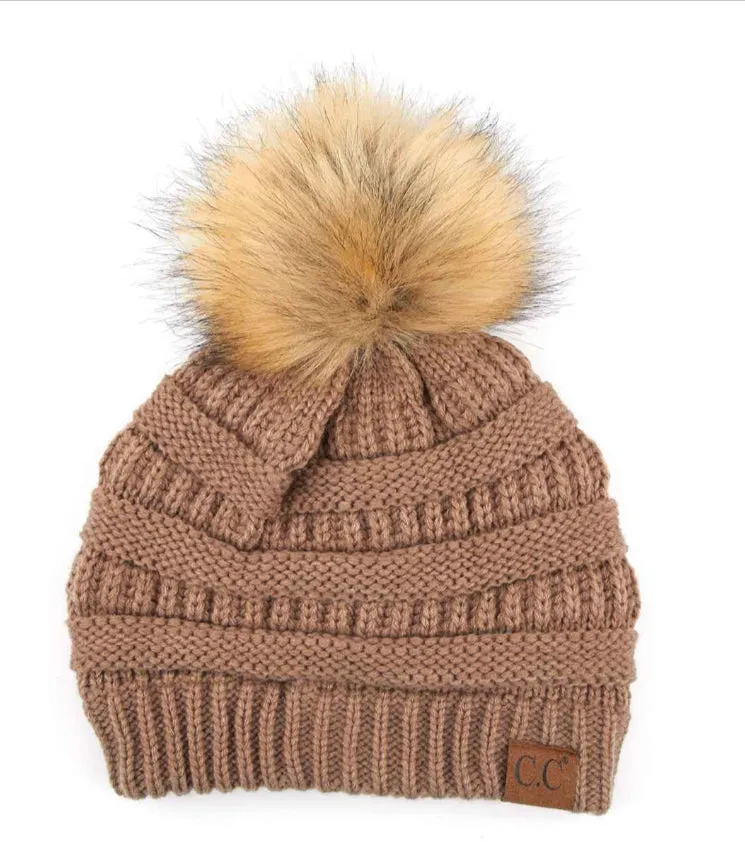 Classic CC Knit Beanie With Pompom