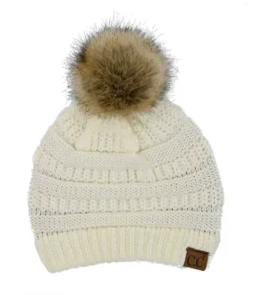 Classic CC Knit Beanie With Pompom