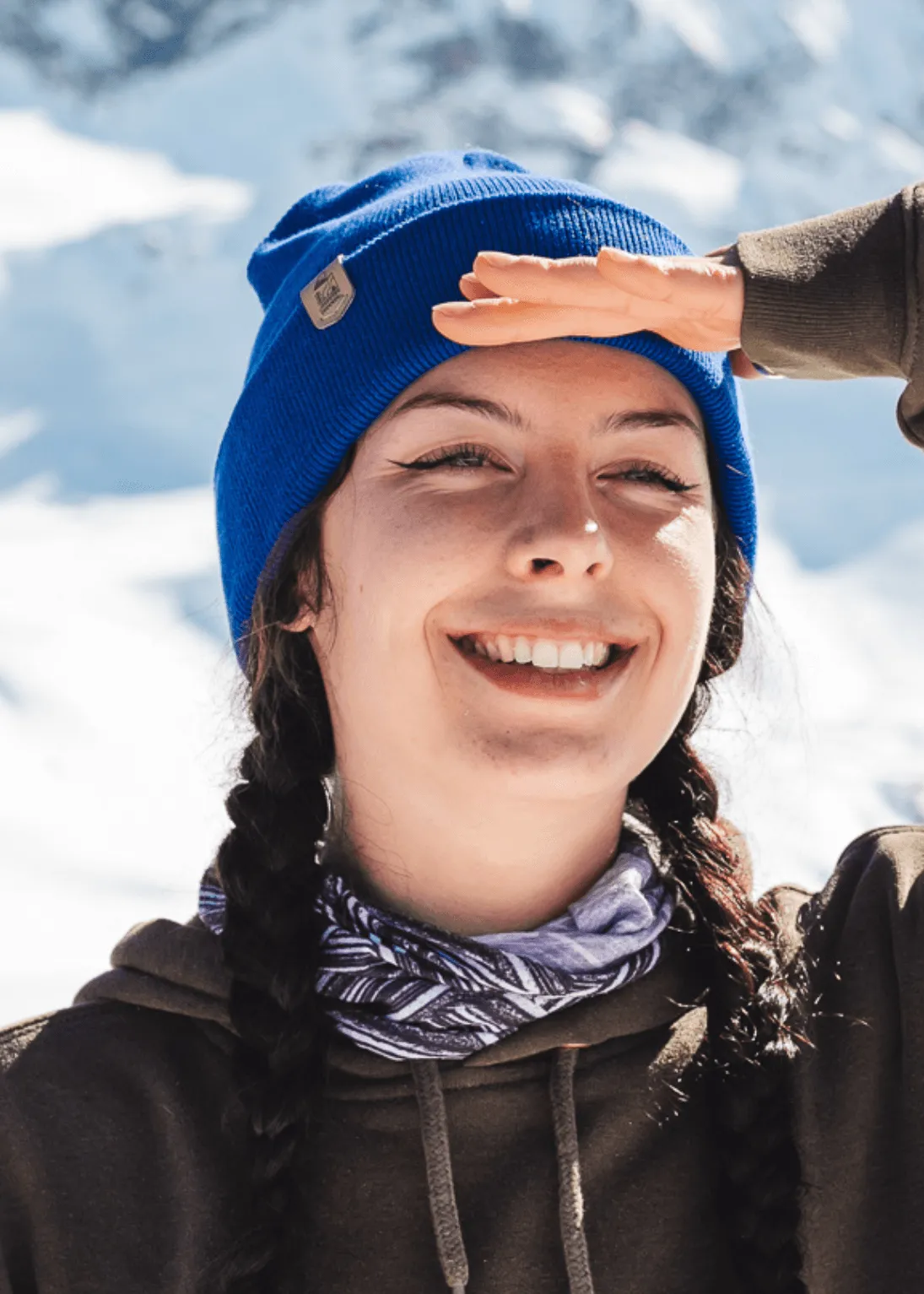 Classic Organic Beanie Hat in Worker Blue