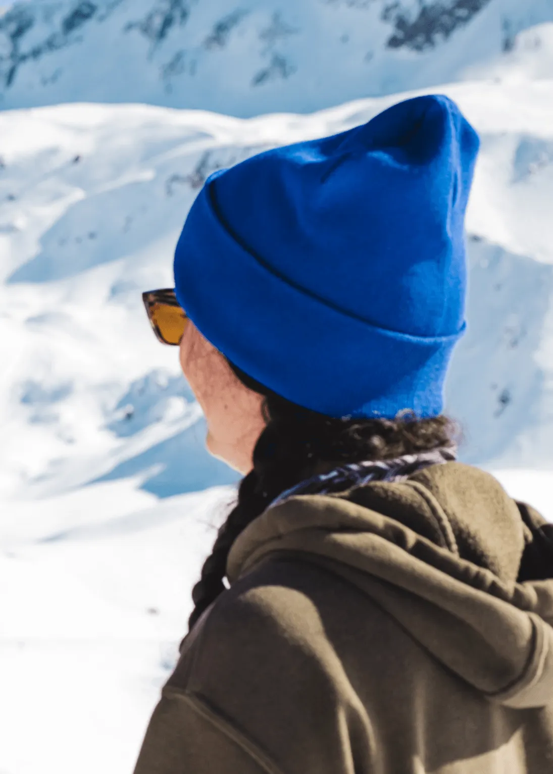 Classic Organic Beanie Hat in Worker Blue