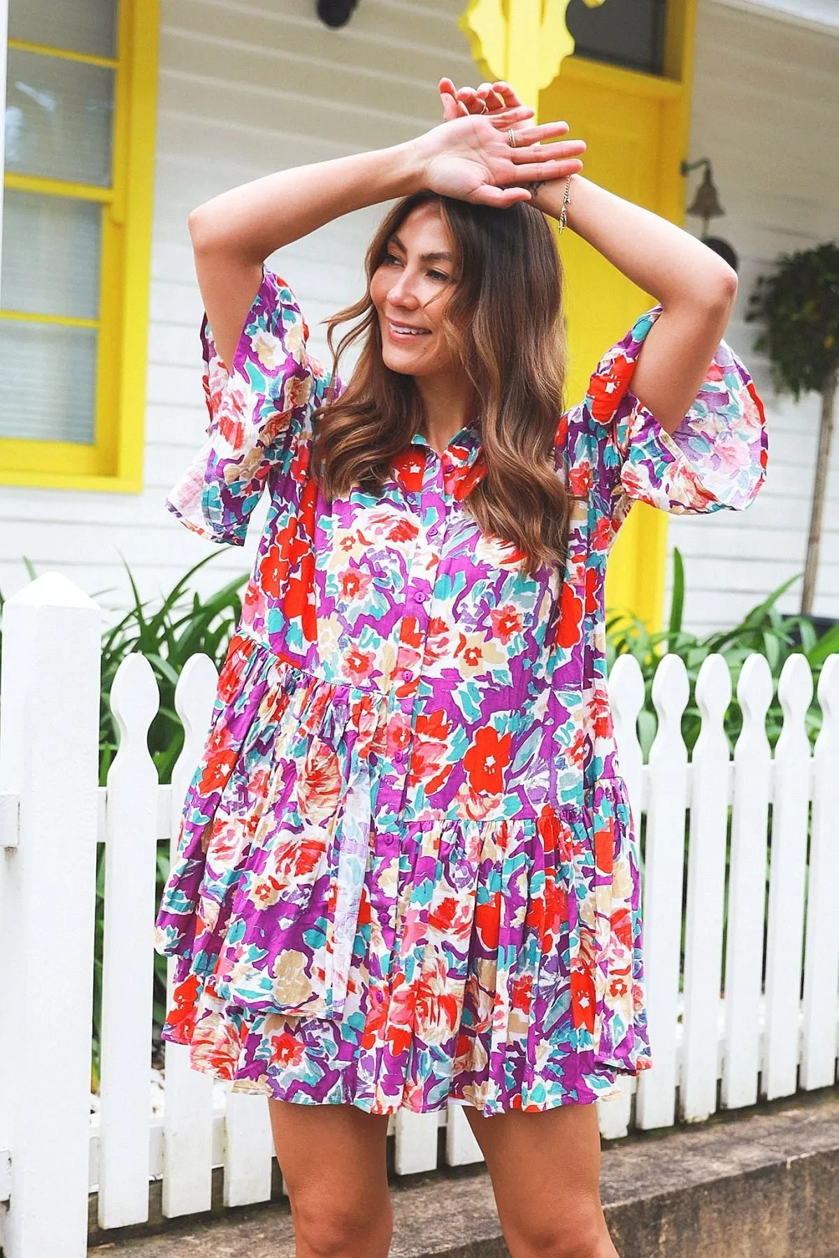 Colourful Bohemian Shirt Dress