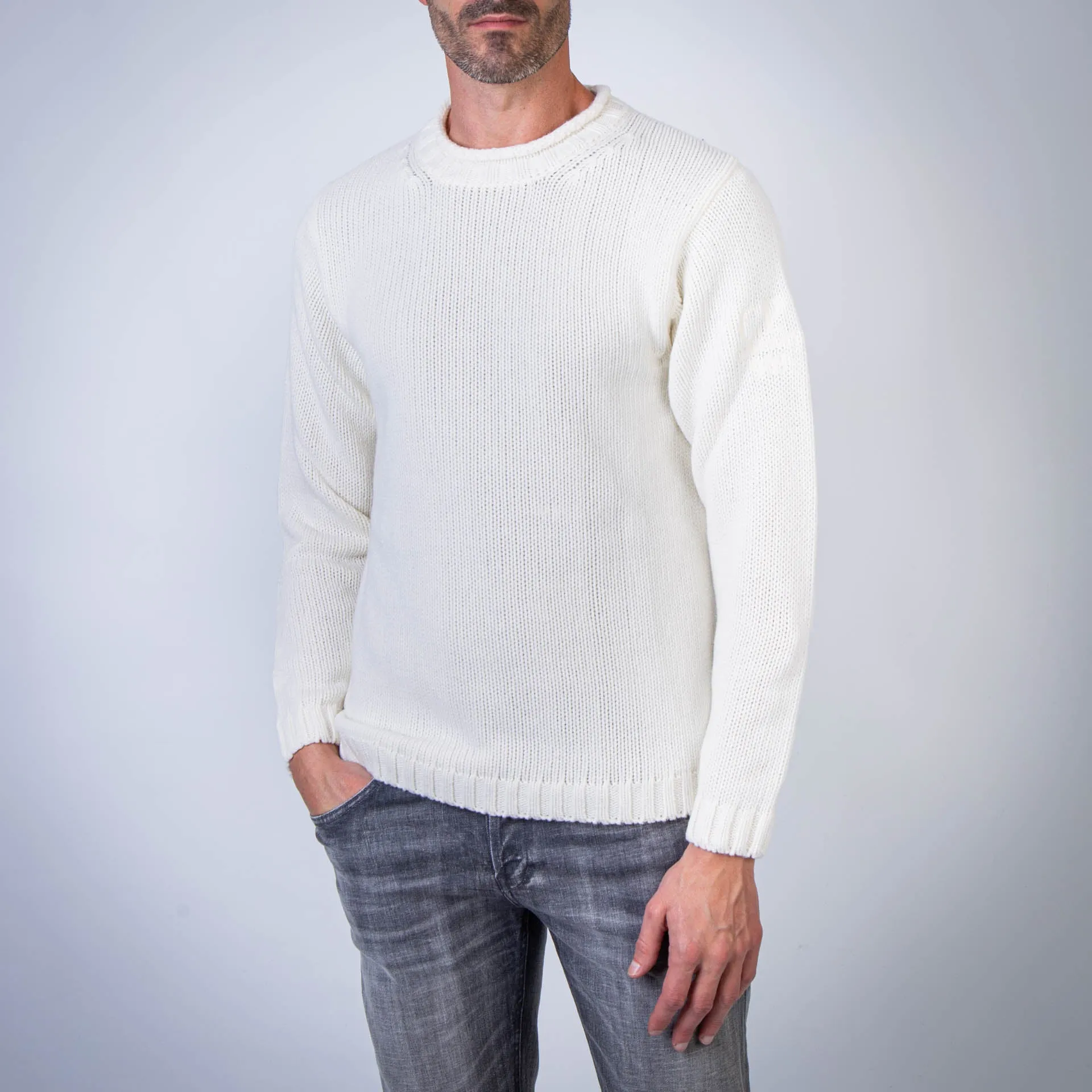 C.P. COMPANY SWEATER 17CMKN171A-110149A 103 IVORY