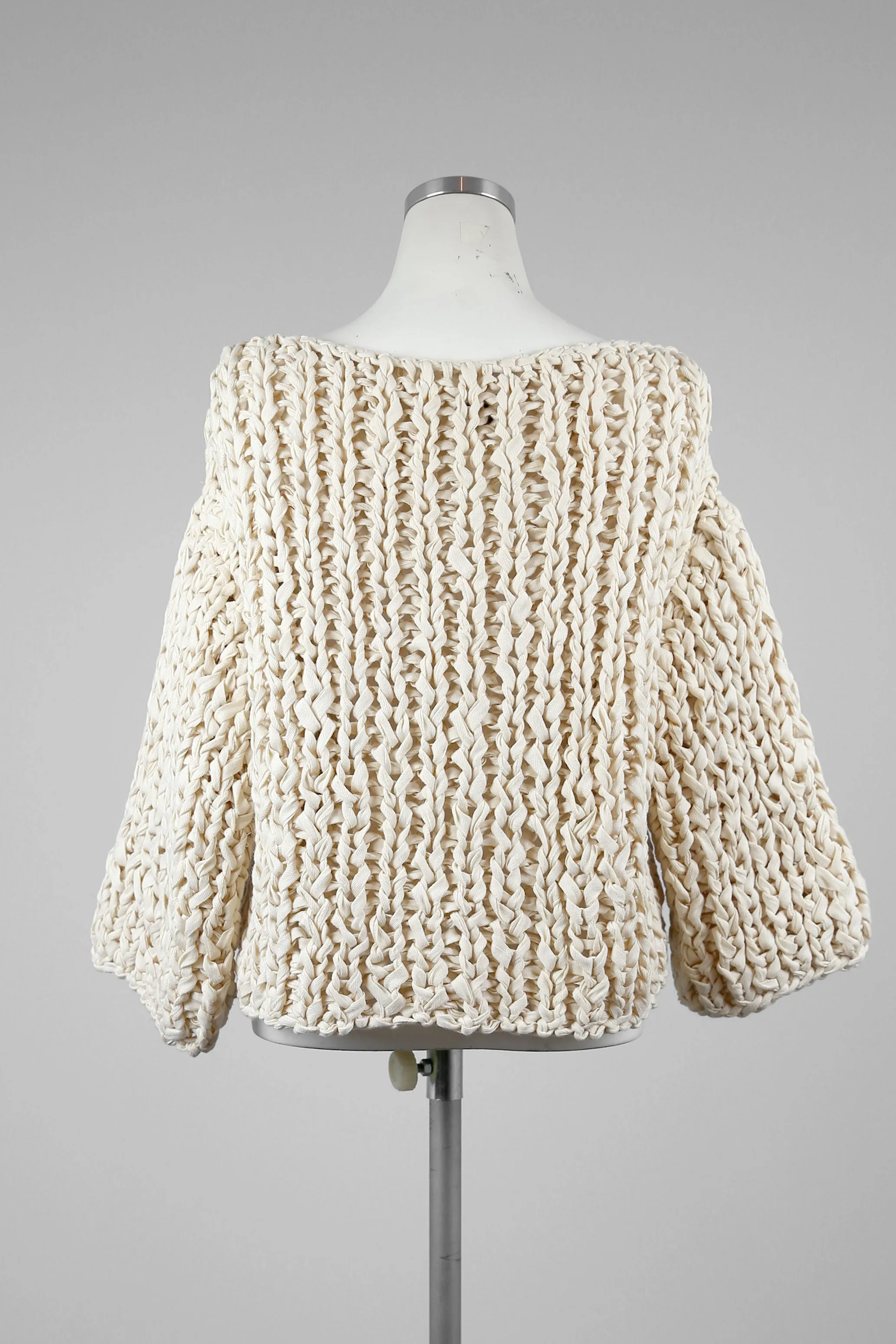 Cream Beige Chunky Knit Sweater