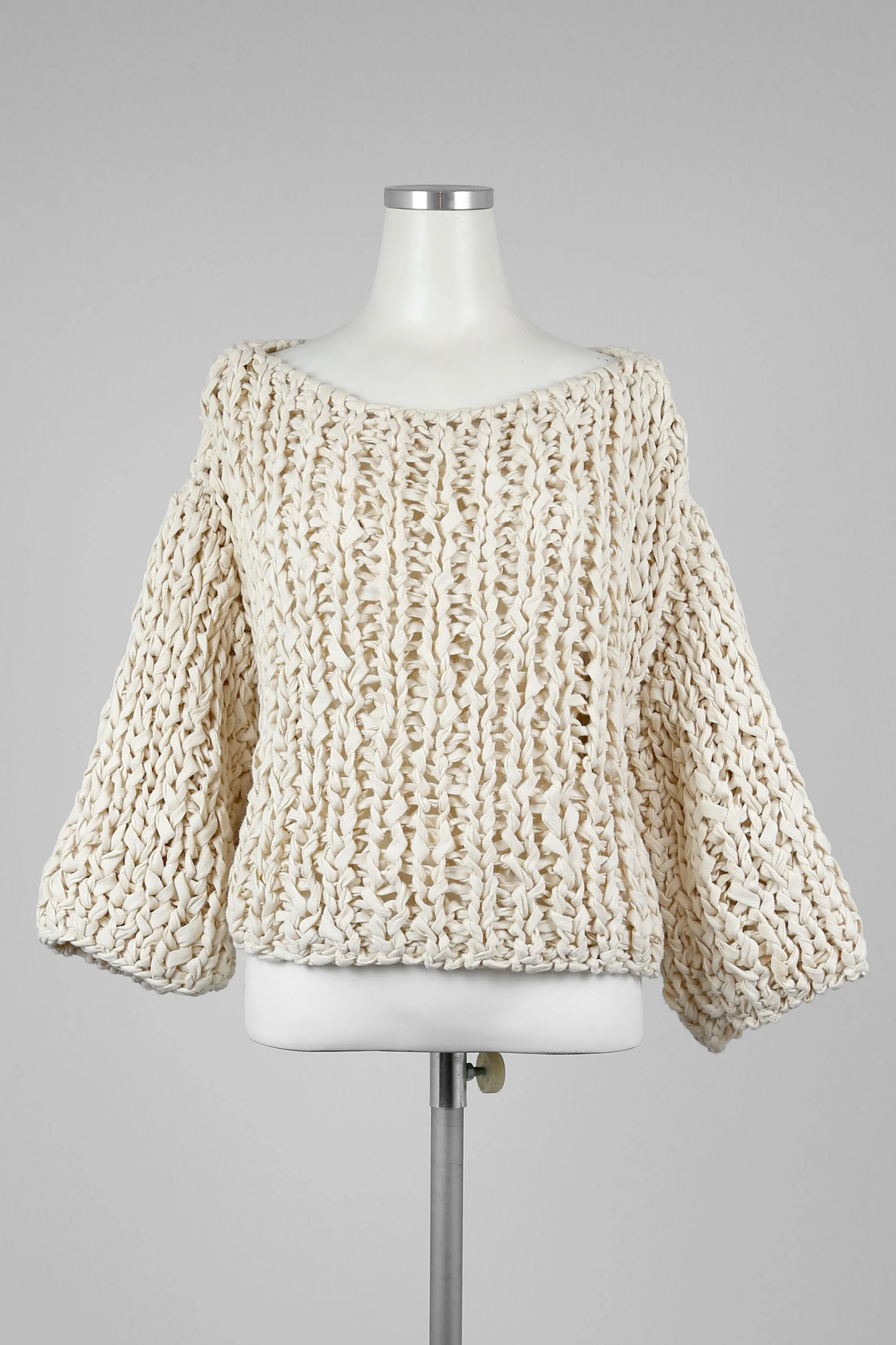 Cream Beige Chunky Knit Sweater