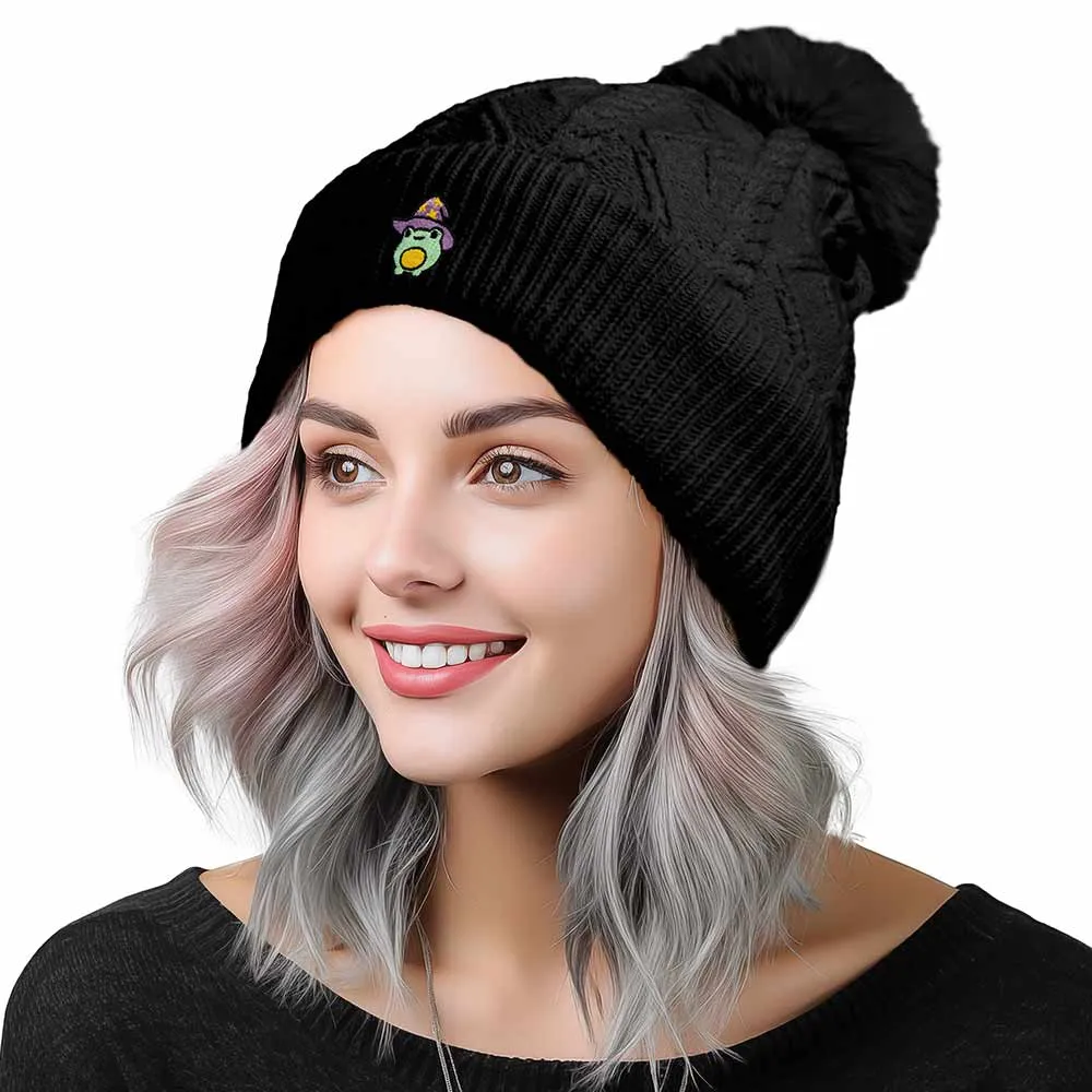 Dalix Sorcerer Frog Pom Beanie