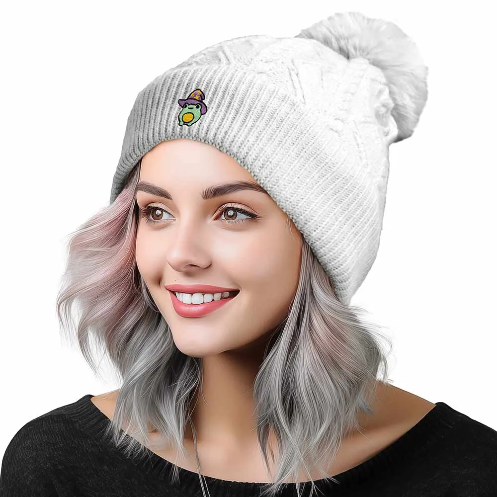 Dalix Sorcerer Frog Pom Beanie