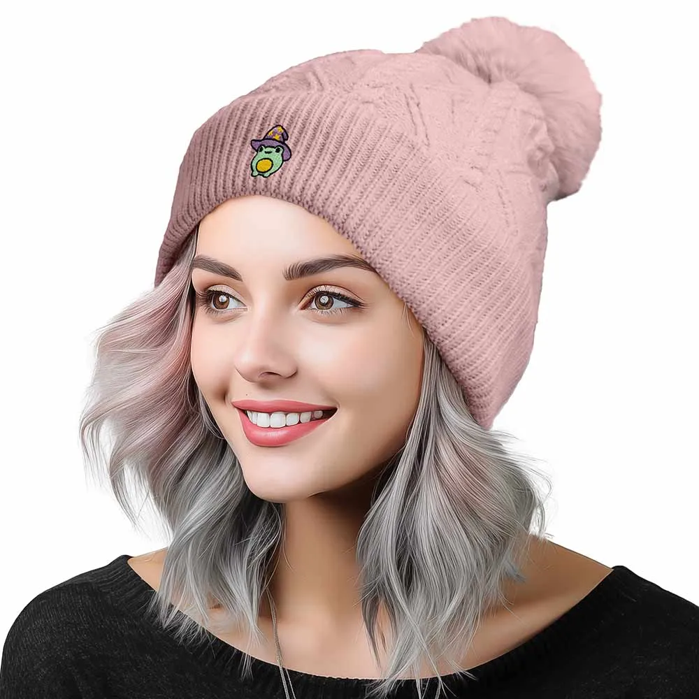 Dalix Sorcerer Frog Pom Beanie