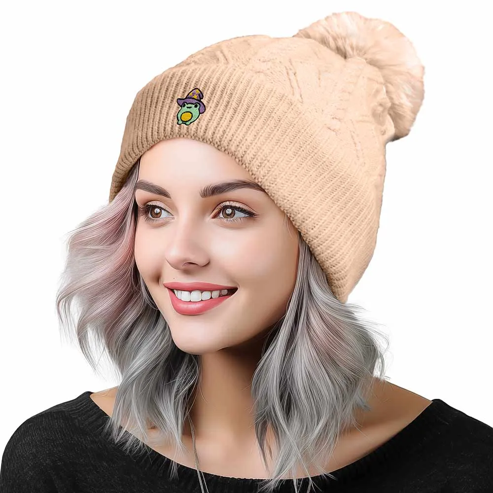 Dalix Sorcerer Frog Pom Beanie