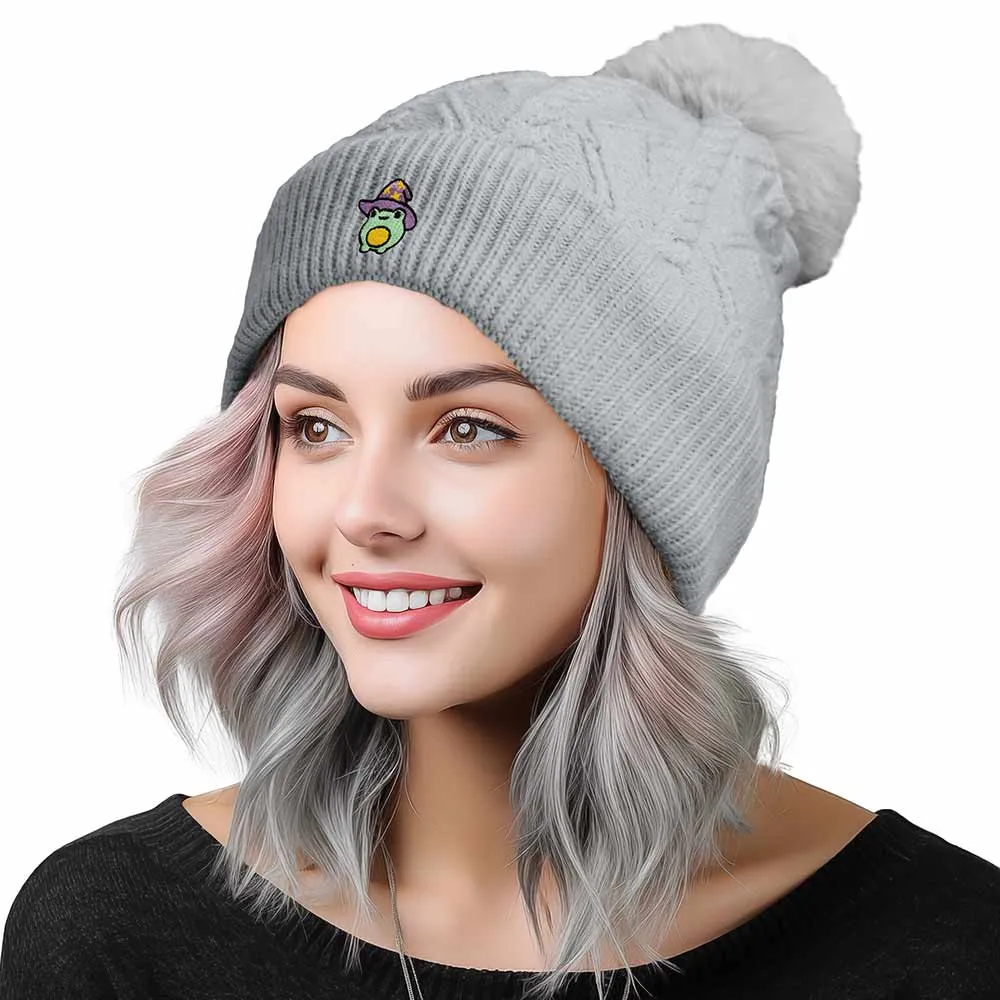 Dalix Sorcerer Frog Pom Beanie