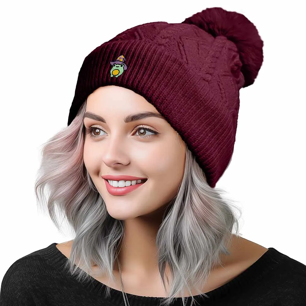 Dalix Sorcerer Frog Pom Beanie