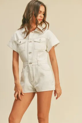 Denim Romper