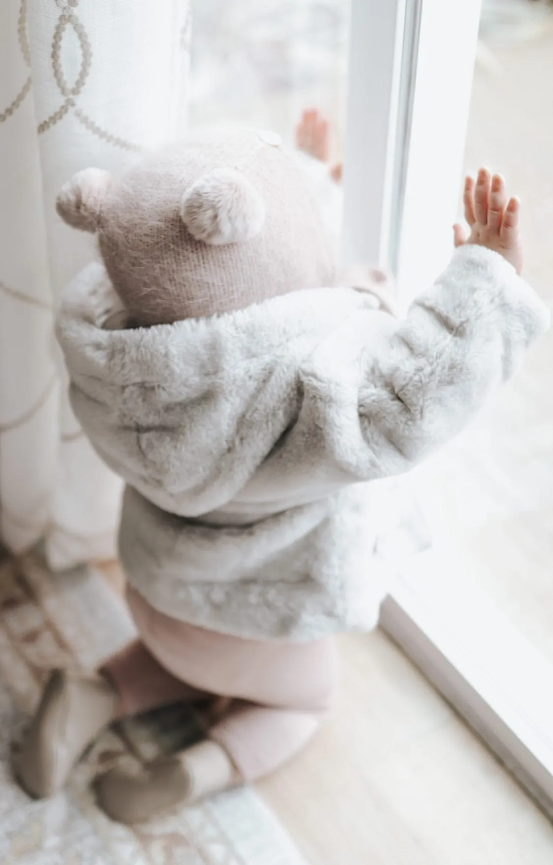 Dusty Pink Cashmere Teddy Hat