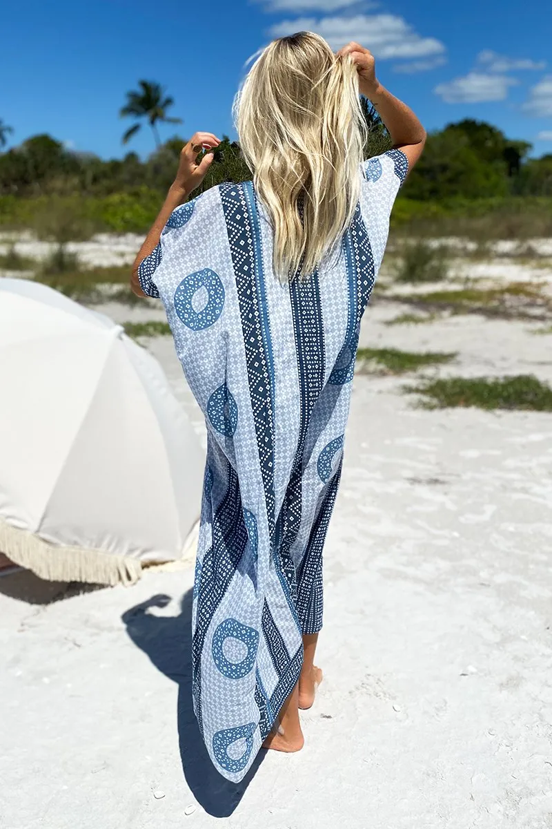 Emerson Fry Caftan Cerulean Long