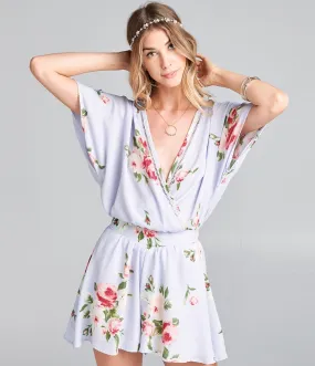 Floral printed romper