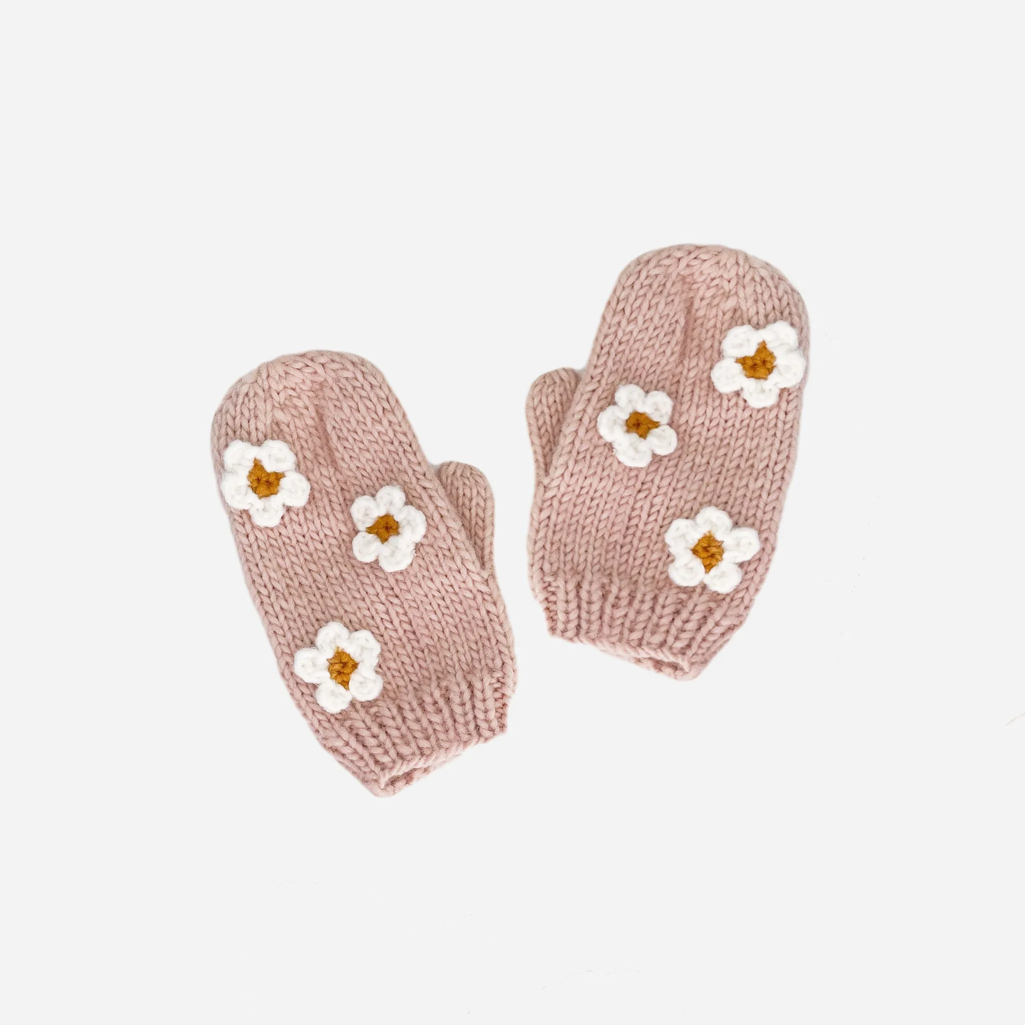 Flower Mittens, Blush